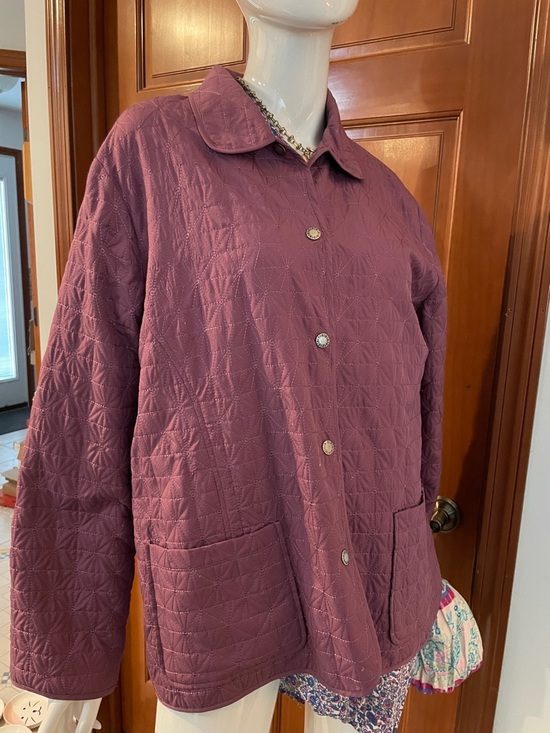 Alfred Dunner Jackets & Blazers - Alfred Dunner Quilted Button-Front Jacket in Plum